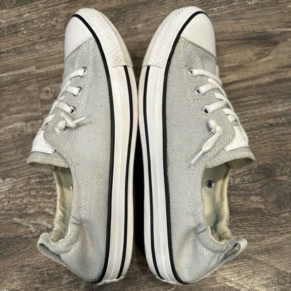 Converse All Star Chuck Taylor Shoreline Gray Canvas/Linen Blend Sneakers - Picture 3 of 7